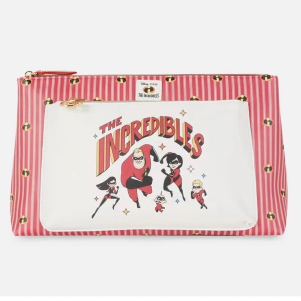 Disney Pixar The Incredibles Primark Travel Toiletry Bag Double Zipper NWT